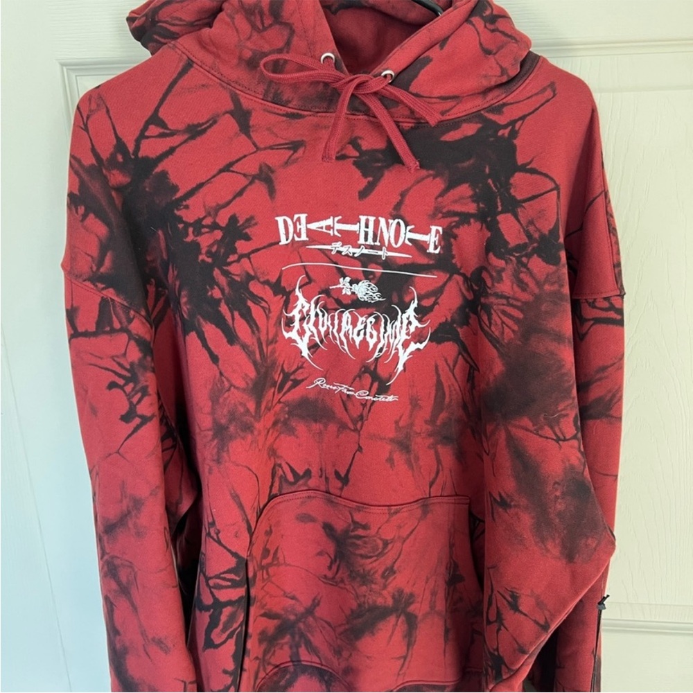Red and Black Graphic Hoodie
